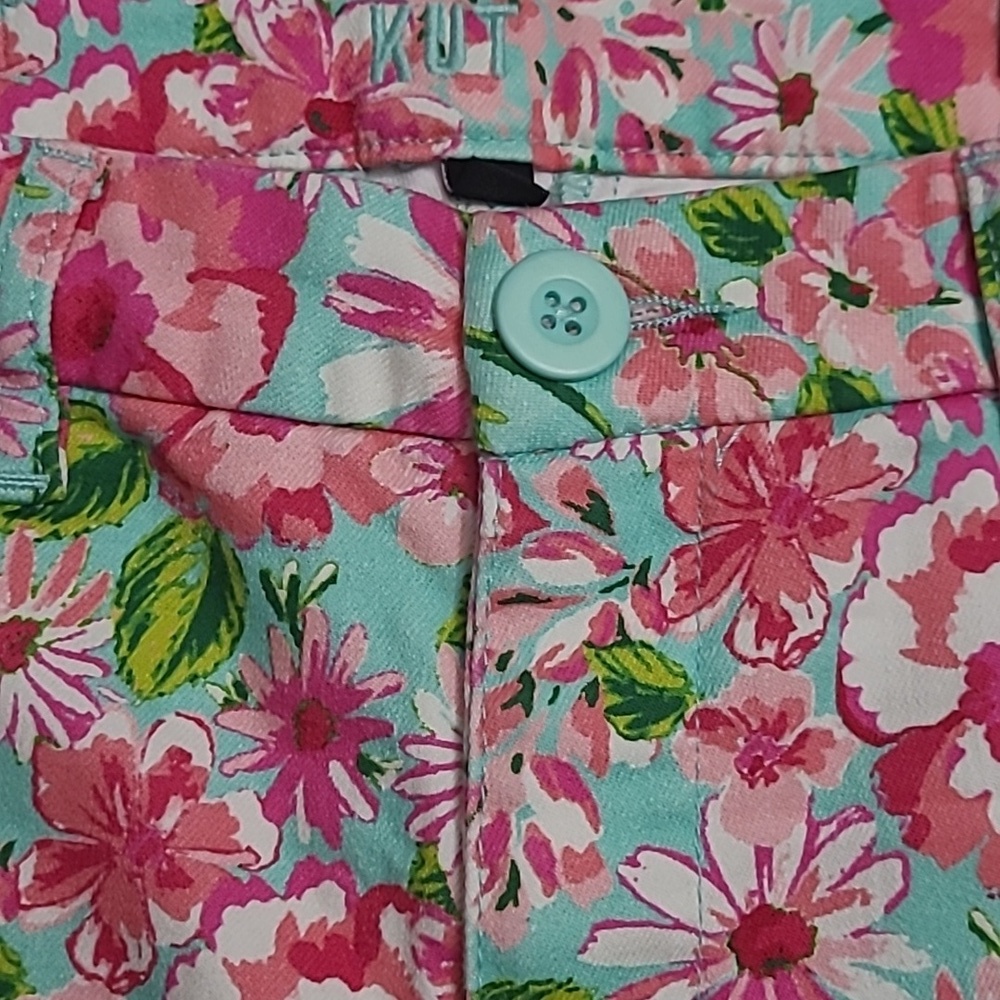 NWT Kut Patterned High Rise Trouser Shorts - Picture 3 of 8